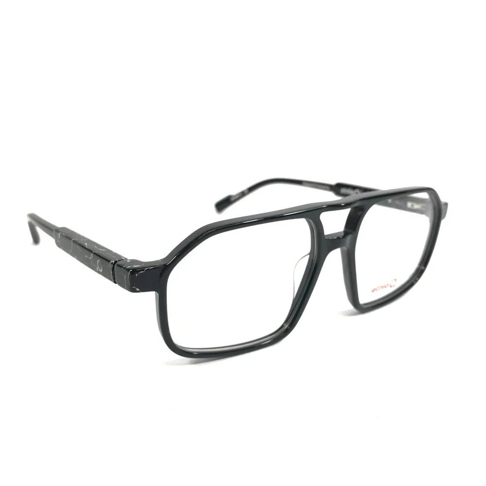 Etnia Barcelona Eyeglasses Frames SYKO BK Black Aviator Full Rim 54-16-138
